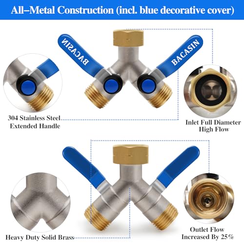 Brass Garden Hose Splitter (Hose Splitter 2 Way)