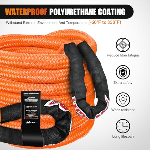 1in x 20ft Kinetic Recovery Rope (1in x 20ft Rope)