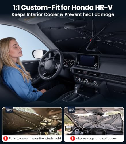 2026 Upgraded Windshield Sun Shade Umbrella (For Honda / For HRV)