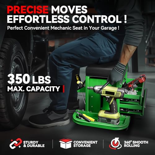 Mechanic Rolling Seat (Green)
