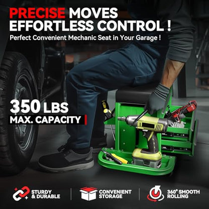 Mechanic Rolling Seat (Green)