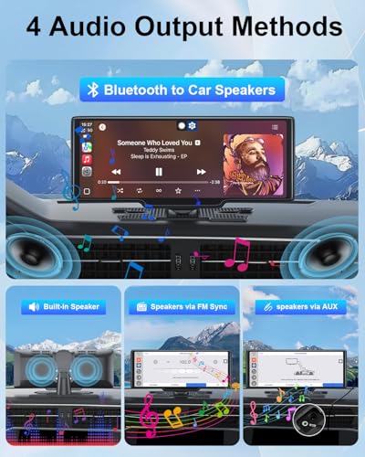 HK5 Carplay Screen for Car (Dual-mount with backup camera)
