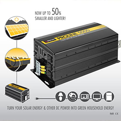 EL3748 12V 10000 Watt Power Inverter with Remote Control 20000 Watt Surge Peak Proline 12 Volt Power Converter for Home RV Camping Van Life Off Grid (10000W - 12V)
