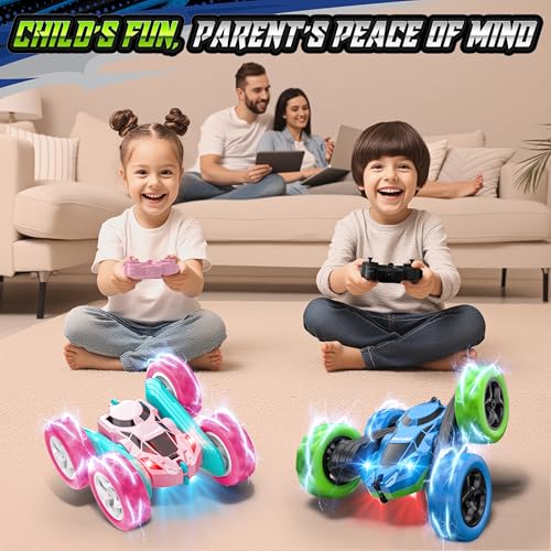 Upgraded RC Car for Kids (Blue&green / Pro (USB-C & Modular Battery))