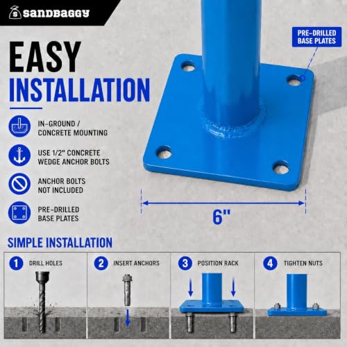 Post and Ring Bike Rack (Blue)