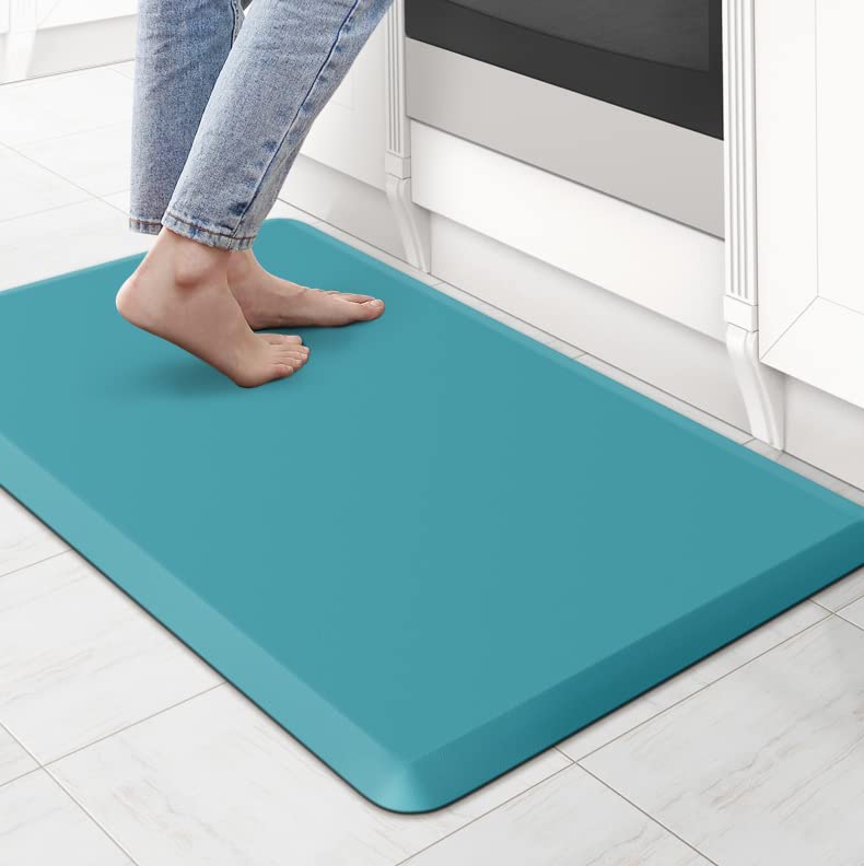 Kitchen Mat Cushioned Anti Fatigue Rug Standing and Comfort Floor Mats (Green / 28"L x 17.3"W x 0.5"Th)