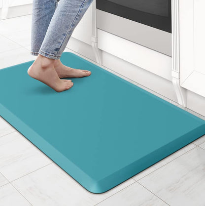 Kitchen Mat Cushioned Anti Fatigue Rug Standing and Comfort Floor Mats (Green / 28"L x 17.3"W x 0.5"Th)