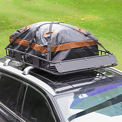 Roof Rack Carrier Basket Universal Rooftop 54" x 34" x 6" + Waterproof Bag (54" x 34" x 6")