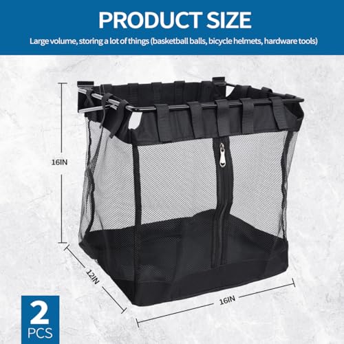 2Pcs Mesh Slatwall Baskets with Zipper (A)
