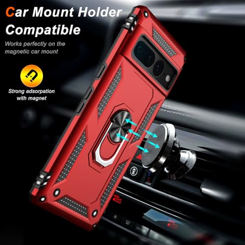 for Google Pixel 7 Pro Case with Screen Protector (Red / Google Pixel 7 Pro)