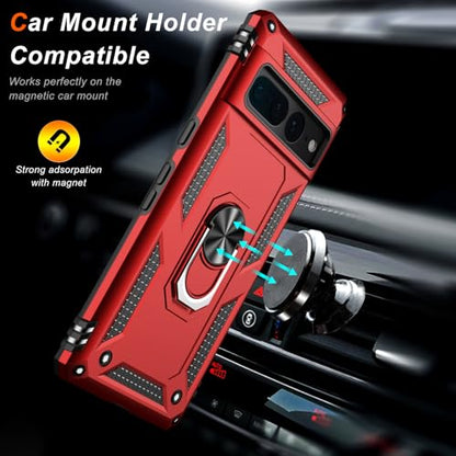 for Google Pixel 7 Pro Case with Screen Protector (Red / Google Pixel 7 Pro)
