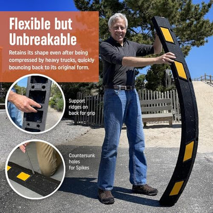 Rubber Parking Curb (2. Black/Yellow Pack of 10)