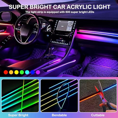 Acrylic Interior Car LED Strip Lights