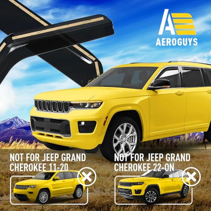 Extra Durable Window Deflectors in (For Jeep Grand Cherokee L 21-26)