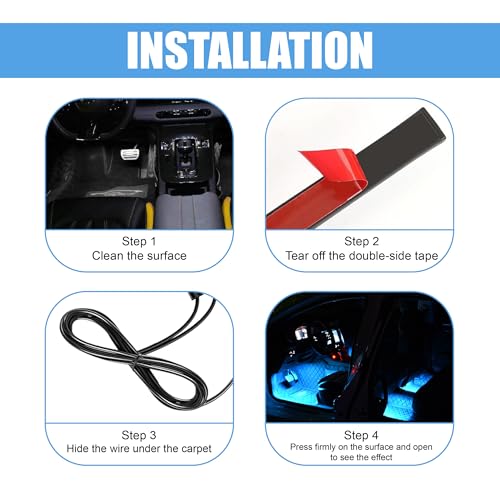 Car LED Strip Light (Ice Blue / USB)