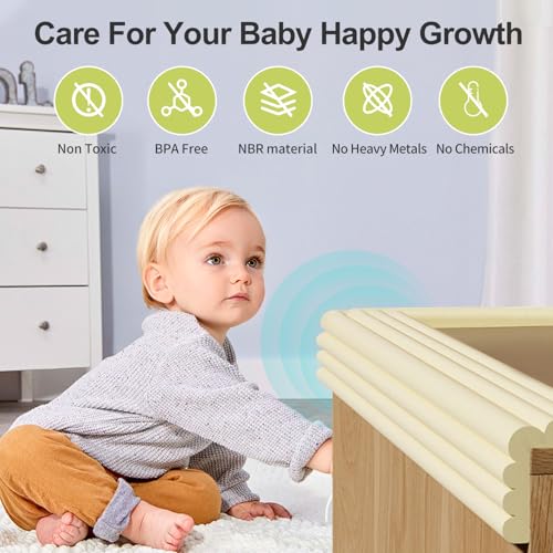 Baby Proofing Wall Corner Protector (White / 6.56Ft x 11.8"W x 0.47"Th)