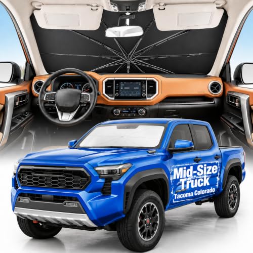 Truck Windshield Sun Shade Umbrella for 4runner Tacoma Colorado (For 4runner Tacoma Colorado/Canyon)