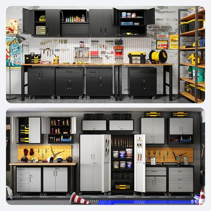Garage Tool Cabinet (Black & Grey / H30.31" 3Set)