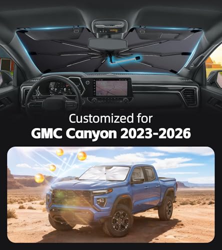 Windshield Sun Shade for GMC Canyon 2023 (Fit for GMC Canyon 2023-2026)