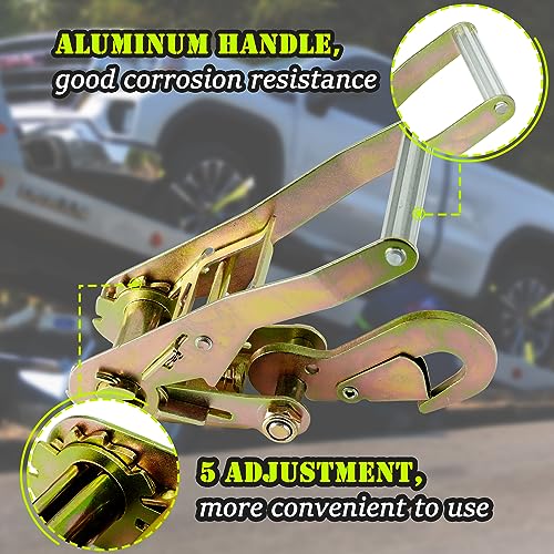 4 Pack Car Tie Down Straps for Trailers (green)
