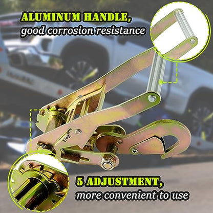 4 Pack Car Tie Down Straps for Trailers (green)