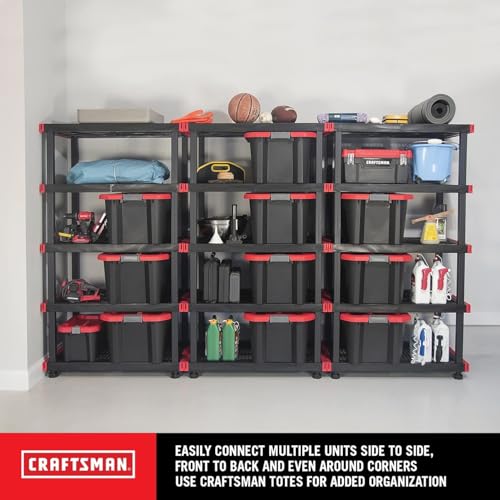 Craftsman 5 Tier Heavy Duty Plastic Storage Shelves (5-Tier)