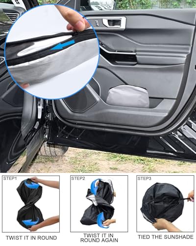 Foldable Front Windshield Sunshade fit for Ford Explorer 2020 (fit for Ford Explorer 2020-2026)