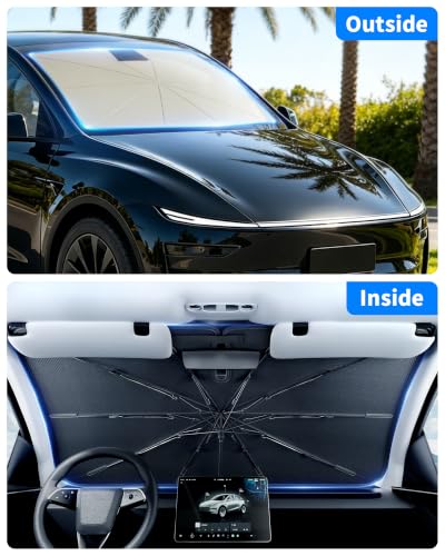 Windshield Sun Shade Umbrella for Tesla Model Y (Tesla model Y(2017-2026))