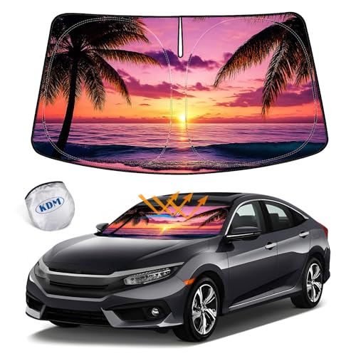 Sunset Beach Style Front Windshield Sun Shade for 2016 (for 2016-2021 Honda Civic-Sunset Beach)