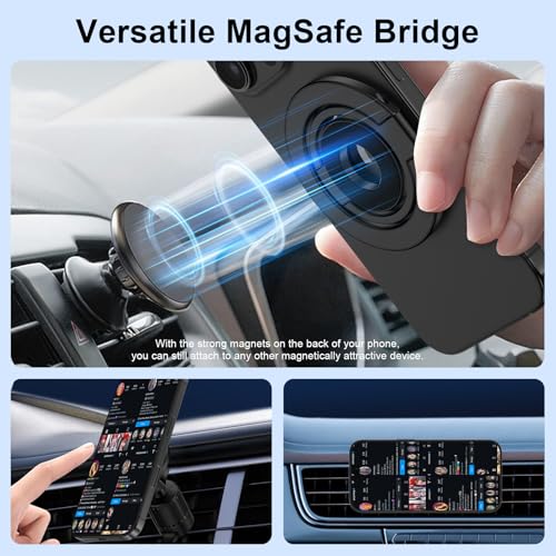 Magnetic Phone Ring Holder for Samsung Galaxy S26 Ultra S25 FE S24 Ultra (black)