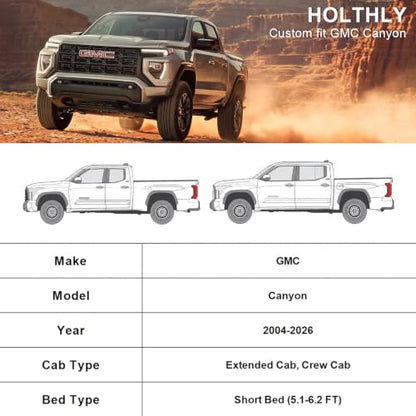 10 Layers Truck Cover Waterproof All Weather Custom Fit GMC Canyon (Black Gray / Custom Fit for GMC Canyon)