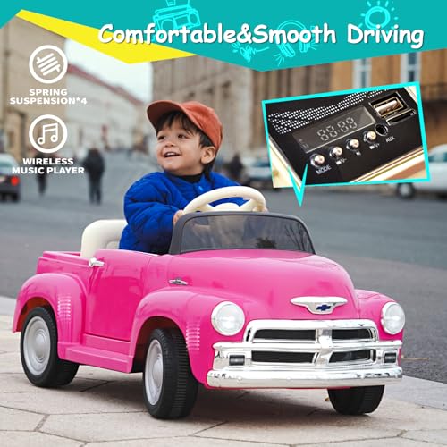 12V Kids Ride on Car Licensed Chevrolet 3100 (12v Pink)