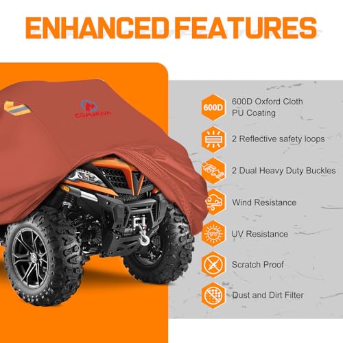 Comnova ATV Cover for 4 Wheelers (Rusty Orange / 88 Inch)