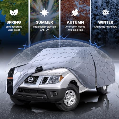 Multi Layer Nissan Frontier Truck Cover (W.Fit Frontier(2021-2026) King Cab SB / White Truck Cover)