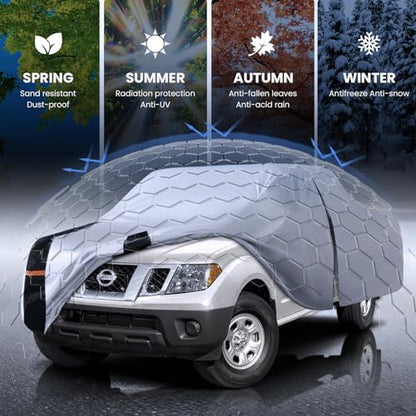 Multi Layer Nissan Frontier Truck Cover (W.Fit Frontier(2021-2026) King Cab SB / White Truck Cover)