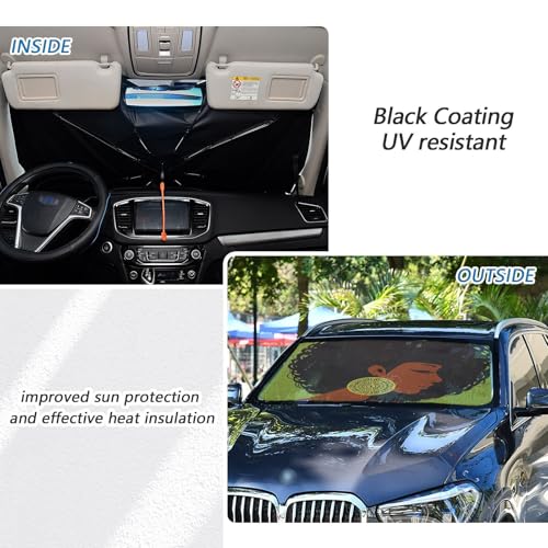 Car Front Windshield Sunshade (African American Woman)