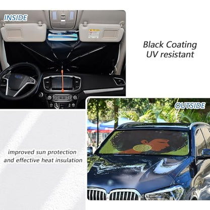 Car Front Windshield Sunshade (African American Woman)