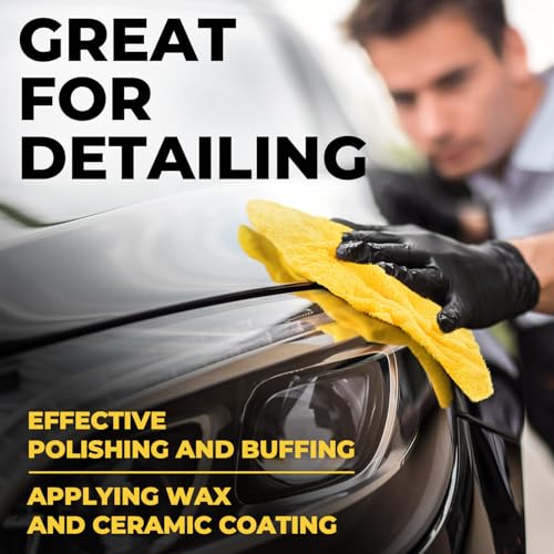 Edgeless Microfiber Car Towels (Gray, Blue, Yellow)