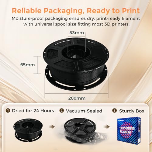 PLA Filament 1.75mm + (Matte Black)