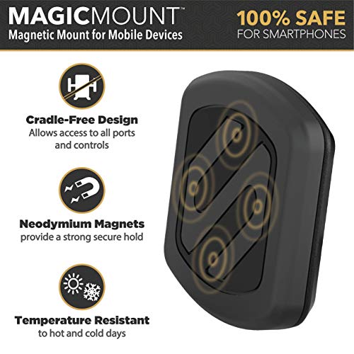 MAGWSM 2PXCES0 MagicMount Magnetic Suction Cup Phone Mount for Car Windshield (Window / Dash Suction / 2 Pack)