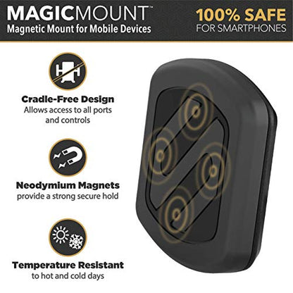 MAGWSM 2PXCES0 MagicMount Magnetic Suction Cup Phone Mount for Car Windshield (Window / Dash Suction / 2 Pack)