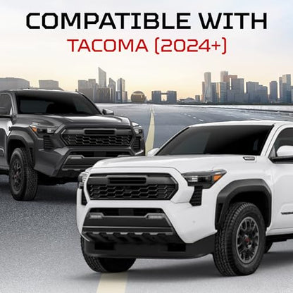 Oversize Cup Holder Compatible with Toyota Tacoma 2024+ (White/Black)