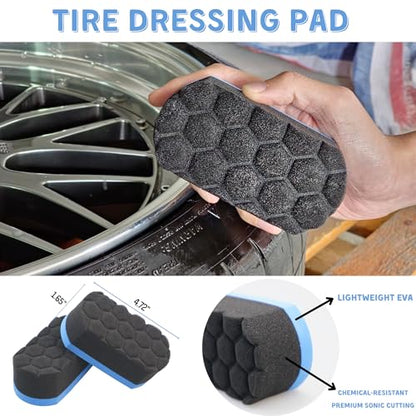 7PCS Car Wheel Rims Detail Cleaning PRO Wash Kit (7-Pack / Blue/Black)