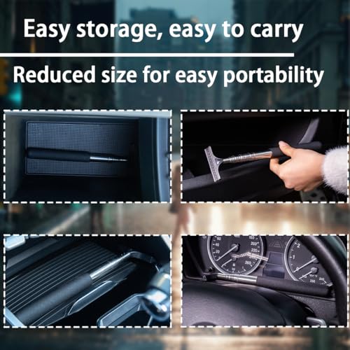 38.6 Inch Telescopic Side Mirror Glass Squeegee (Gray)