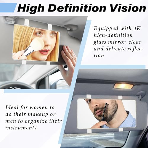 Car Sun Visor Mirror (White)