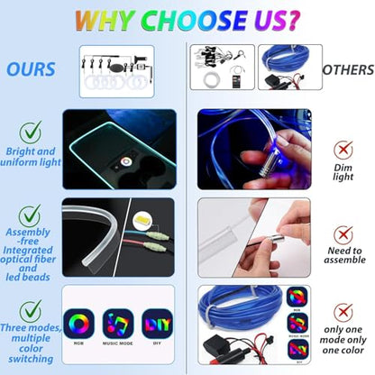 6 in 1 Car Led Strip Lights with App Control (6 in 1)