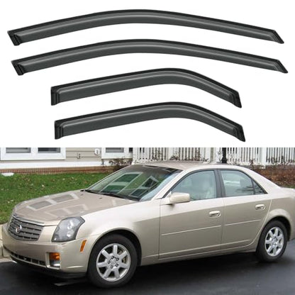 Window Visors Rain Guards for 2003 2004 2005 2006 2007 Cadillac CTS (2003-2007 Cadillac CTS)