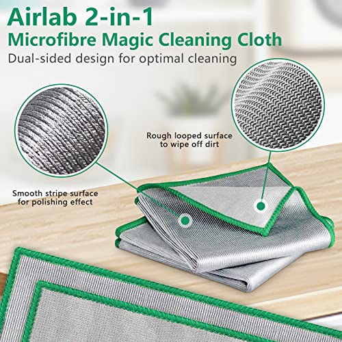 Glass Polishing Streak Free Miracle Cleaning Cloth (Sliver-green)