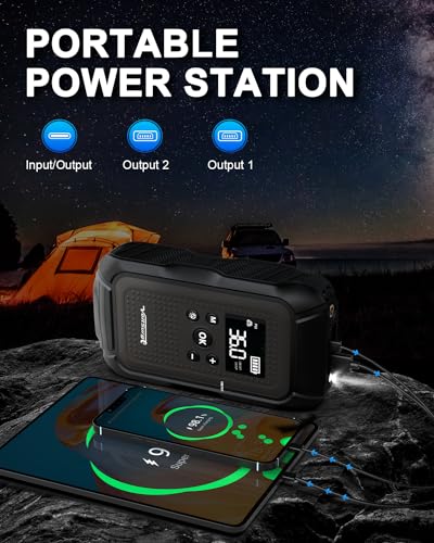 7000A Jump Starter with Air Compressor (D04)