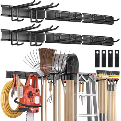 Heavy Duty Garden Tool Organizer Metal Wall Mount (96")